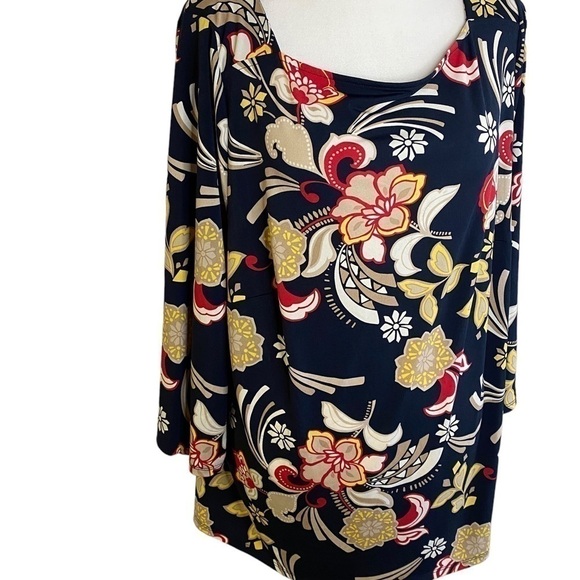 Lane Bryant Womens Multicolored Floral Boho Casual Plus Size Tunic Blouse 18/20 - Picture 4 of 11